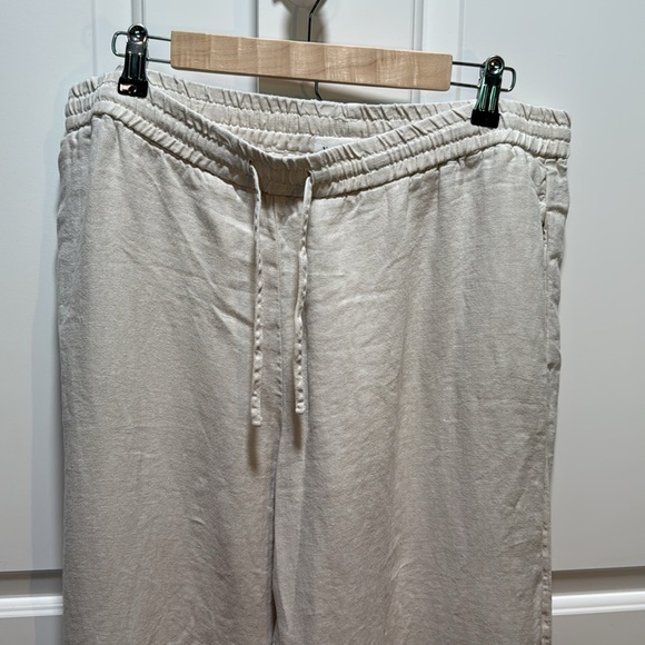 Velvet by Graham and Spencer Linen Pants Cream Drawstring Women's XL - Picture 8 of 9